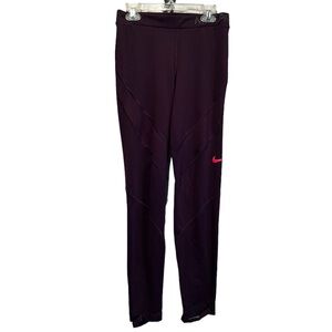 Nike Pro Pants Womens Small Purple Eggplant Leggings Stirrups Yoga Athletic warm